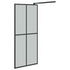 vidaXL Walk-in suihkuseinäke 80x195 cm tumma karkaistu lasi