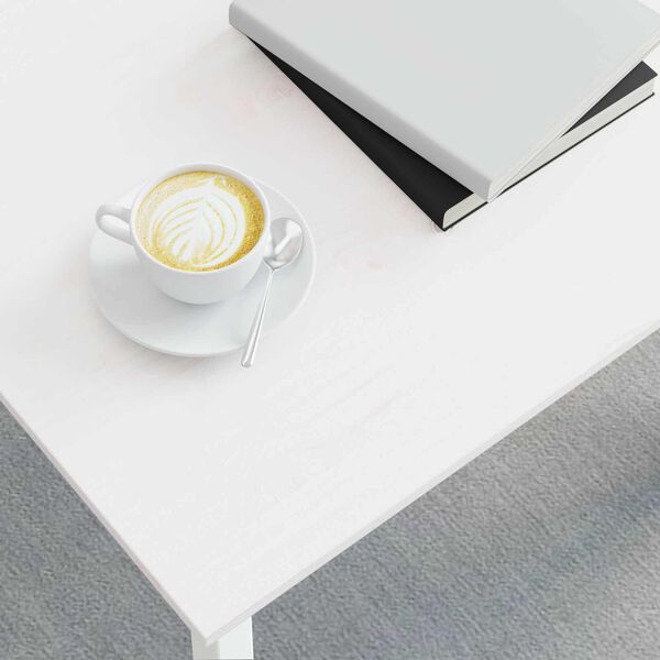 vidaXL Sohvap&ouml;yt&auml; Valkoinen 50 x 50 x 36 cm Massiivinen m&auml;nty