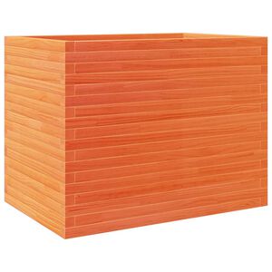 vidaXL Puutarhakukkalaatikko vahanruskea 90x60x68,5 cm t&auml;ysi m&auml;nty