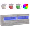 vidaXL TV-sein&auml;kaapit LED-valoilla 2 kpl harmaa Sonoma 60x30x40 cm