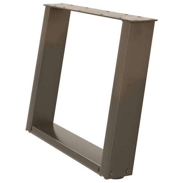 vidaXL Sohvap&ouml;yd&auml;n jalat U-muotoiset 2 kpl Luonnonv&auml;rinen ter&auml;s 60x(42-43) cm Ter&auml;s