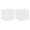 vidaXL TV-sein&auml;kaapit LED-valoilla 2 kpl valkoinen 30,5x35x30 cm