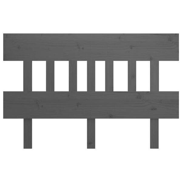 vidaXL Sängynpääty harmaa 163,5x3x81 cm täysi mänty