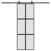 vidaXL liukuovi laitteistosarjalla 76x205 cm karkaistu lasi alumiini