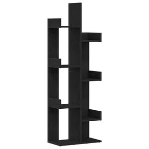 vidaXL Kirjahylly 8 tasoa 48 x 25,5 x 140 cm Tekninen puu Musta tammi.