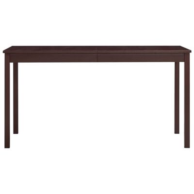 vidaXL Ruokapöytä tummanruskea 140x70x73 cm mänty