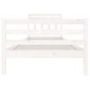vidaXL Sängynrunko valkoinen täysi puu 100x200 cm