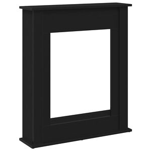 vidaXL Takkahuone Musta Tammi 75x20x87,5 cm Teknillinen puu