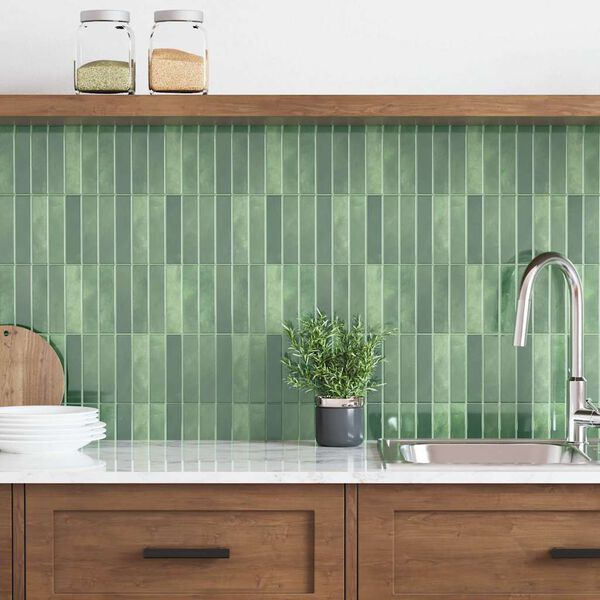 vidaXL Suorakulmainen laatta 10 pcs Tummanvihre&auml; 29 x 23 x 0,08 cm