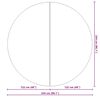 vidaXL Altaan pohjalevy Musta Ø 244 cm Polyesterigeotekstiili