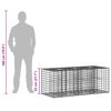 vidaXL Gabion Kohotettu Peti Hopea 140 x 60 x 55 cm Galvanoitu ter&auml;s
