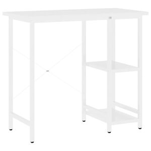 vidaXL Tietokonep&ouml;yt&auml; valkoinen 80x40x72 cm MDF/metalli
