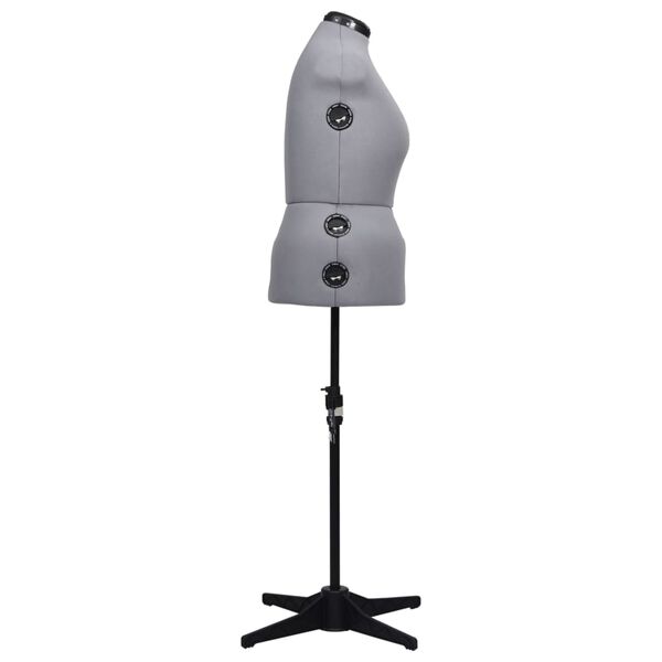 vidaXL Säädettävä mallinukke nainen harmaa L koko 44-50