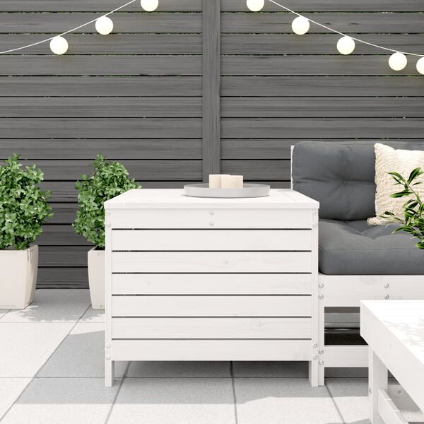 vidaXL Ulkorahi valkoinen 62x63,5x53,5 cm täysi mänty