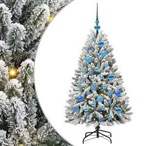 vidaXL Tekojoulukuusi 120 cm 150 LEDi&auml; L&auml;mpim&auml;n Valkoinen PVC ja ter&auml;s