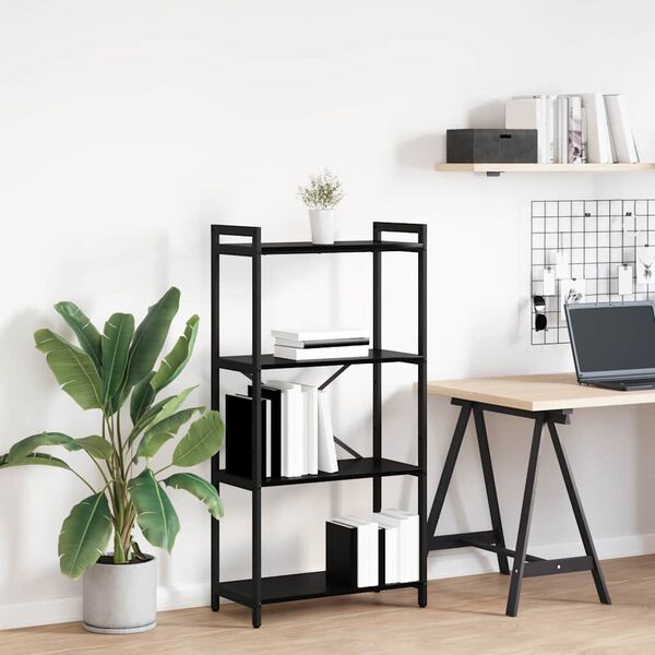 vidaXL Kirjahylly Musta tammi. 40 x 30 x 85 cm Tekninen puu