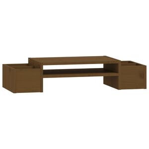 vidaXL N&auml;ytt&ouml;koroke hunajanruskea 70x27,5x15 cm t&auml;ysi m&auml;nty