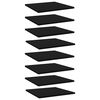 vidaXL Kirjahyllytasot 8 kpl musta 40x40x1,5 cm lastulevy
