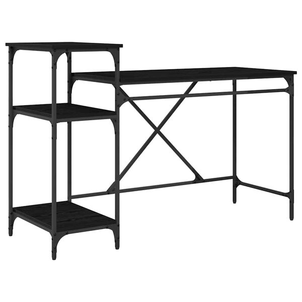 vidaXL P&ouml;yt&auml; Musta tammi. 135 x 50 x 90 cm Tekninen puu