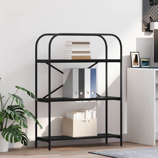 vidaXL Kirjahylly Musta tammi. 80 x 30 x 109 cm Tekninen puu