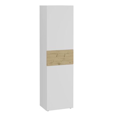 FMD Vaatekaappi 2:lla ovella 54,5x41,7x199,1 cm valk./artesaanitammi