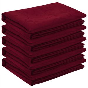 vidaXL P&ouml;yd&auml;n Liina 5 kpl Ovaali Viininpunainen 130 x 180 cm