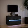 vidaXL TV-sein&auml;kaappi LED-valoilla musta 80x31x45 cm