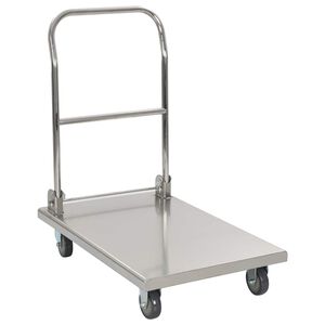 vidaXL Kuljetusk&auml;rry hopea 82x53x86 cm ruostumaton ter&auml;s