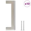 vidaXL Kaapin kahvat 10 kpl hopea 96 mm ruostumaton ter&auml;s