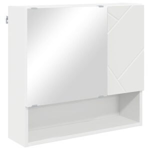 vidaXL Peilikaappi ovella Valkoinen 59 x 17 x 55 cm Tekninen puu