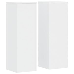 vidaXL Kasvitelineet 2 kpl valkoinen 33x33x100 cm tekninen puu