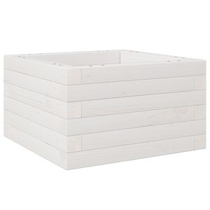 vidaXL Kukkalaatikko valkoinen 40x40x23 cm t&auml;ysi m&auml;nty