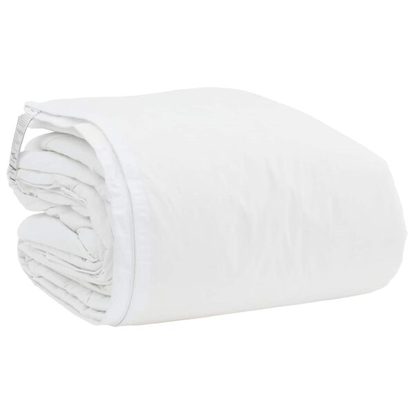 vidaXL Peittosarja tyynyllä 3 pcs Valkoinen Untuvahöyhen