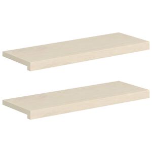 vidaXL Portaan askelma 2 kpl 70 x 25 x 2 cm valkoinen M&auml;ntypuu