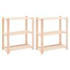 vidaXL 3-kerroksiset varastohyllyt 2 kpl 80x38x90 cm t&auml;ysi m&auml;nty 150kg