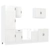 vidaXL 7-osainen keittiökaappisarja Lucca korkeakiiltoinen valkoinen