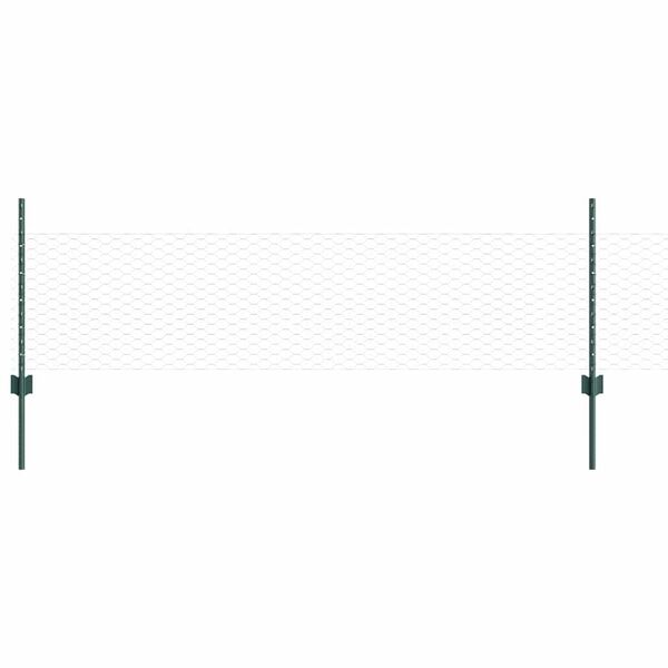 vidaXL Aita ja Tuki Vihre&auml; 0,5 x 100 m Ter&auml;st&auml; ja PVC:t&auml;