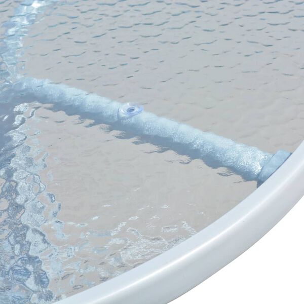 vidaXL Bistropöytä harmaa 50x71 cm teräs