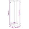 vidaXL Polttopuut Antrasiitti 25x25x80 cm Kylm&auml;valssattu ter&auml;s