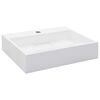 vidaXL Pesuallas 50x38x13 cm mineraali-/marmorivalu valkoinen