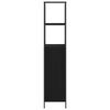 vidaXL kylpyhuonekaappi hyllyill&auml; musta tammi 36x35x165 cm