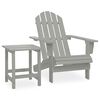 vidaXL Adirondack-puutarhatuoli p&ouml;yd&auml;ll&auml; t&auml;ysi kuusi harmaa