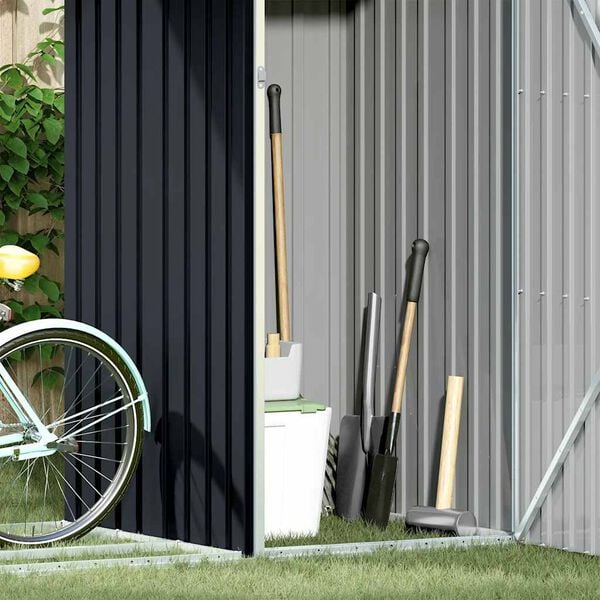 vidaXL Puutarhan polttopuuvaja antrasiitti 245x98x159 cm galv. ter&auml;s