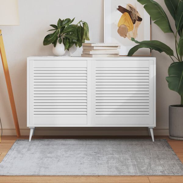 vidaXL Kaapin ovet sälemuotoilu 2 kpl valk. 61,5x59,4 cm täysi mänty