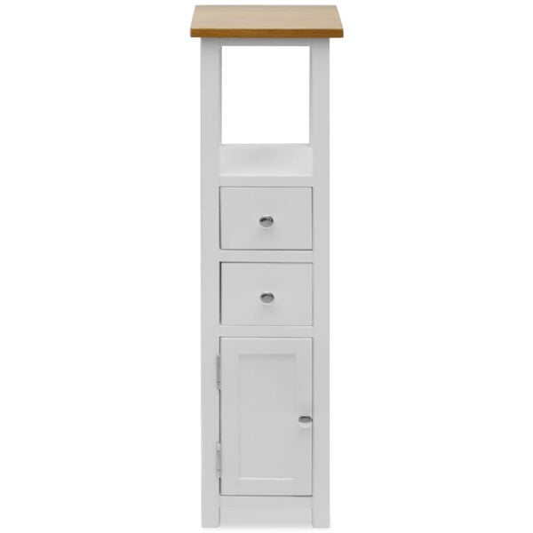 vidaXL Korkea lipasto vetolaatikoilla 26x26x94 cm t&auml;ystammi