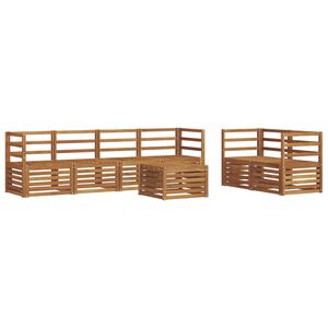 vidaXL Ulkosohvakokoelma 7 pcs Luonnollinen Tihe&auml; akasiapuu