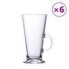 vidaXL Lattelasit kahvalla 6 kpl 250 ml