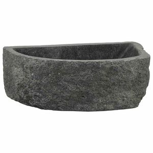 vidaXL Sein&auml;lle kiinnitett&auml;v&auml; allas Harmaa 45 x 35 x 15 cm Jokikivi