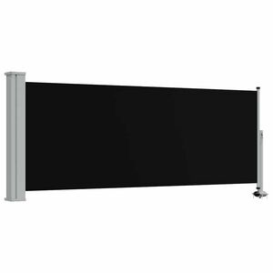 vidaXL Sis&auml;&auml;nvedett&auml;v&auml; terassin sivumarkiisi 100 x 300 cm musta