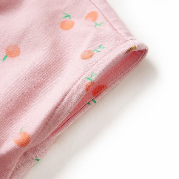 Lasten mekko kiristysnyörillä vaaleanoranssi 104